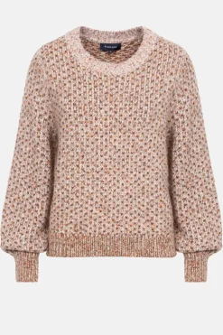 Cheap Gebreide Bruin-Beige Pull Met Visgraatmotief Dames Truien & Cardigans
