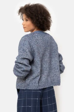 Online Gemeleerde Korte Cardigan Met Knopen Dames Truien & Cardigans