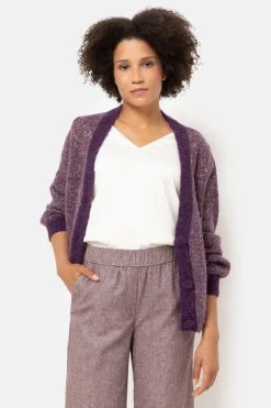 Best Gemeleerde Korte Cardigan Met Knopen Dames Truien & Cardigans