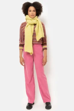 Hot Gestreepte Roze Pull, V-Hals En 3/4 Mouwen Dames Truien & Cardigans