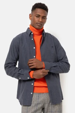 Fashion Grijsblauw Regular Fit Hemd Met Lange Mouwen Heren Hemden