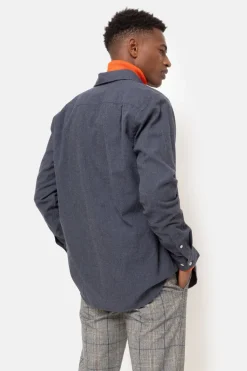 Fashion Grijsblauw Regular Fit Hemd Met Lange Mouwen Heren Hemden