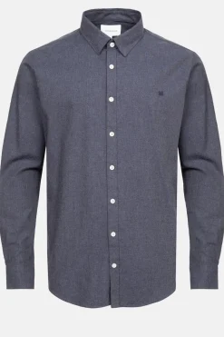 Fashion Grijsblauw Regular Fit Hemd Met Lange Mouwen Heren Hemden
