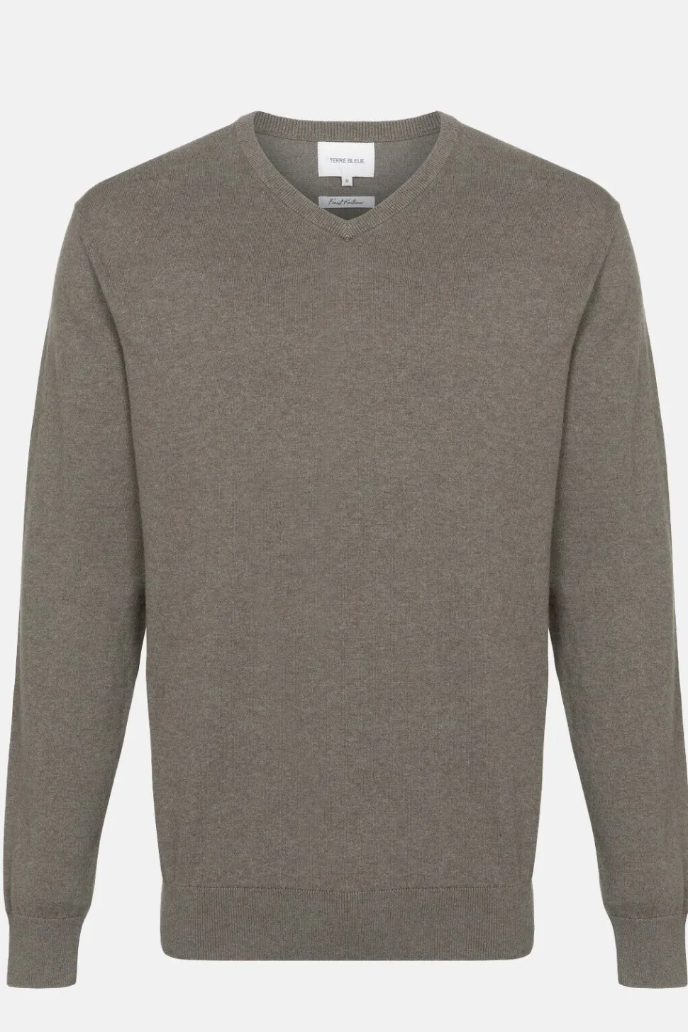 Best Sale Grijze Tricot Mannentrui Met V-Hals Heren Sweaters & Cardigans