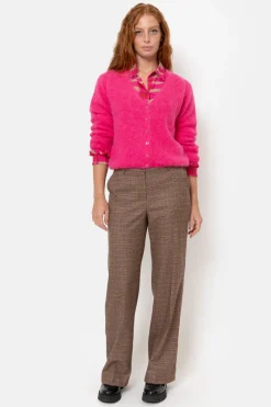 New Harige Cardigan Met V-Hals En Knopen Dames Truien & Cardigans