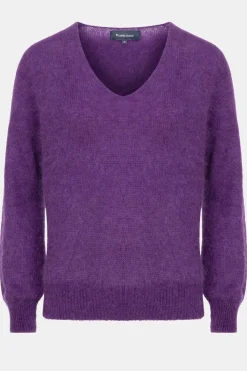 Store Harige E Pull Met V-Hals En Lange Mouwen Dames Truien & Cardigans