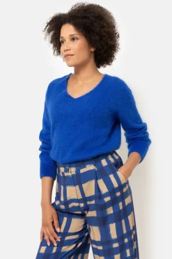Cheap Harige E Pull Met V-Hals En Lange Mouwen Dames Truien & Cardigans