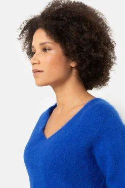 Cheap Harige E Pull Met V-Hals En Lange Mouwen Dames Truien & Cardigans