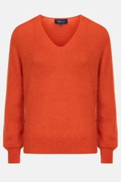 Cheap Harige Pull Met V-Hals En Lange Mouwen Dames Truien & Cardigans