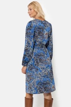Cheap Jurkje Met Grijze Bloemenprint En V-Hals Dames Blouses