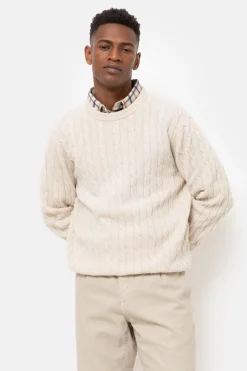 Discount Kabeltrui Met Ronde Hals En Lange Mouwen Heren Sweaters & Cardigans