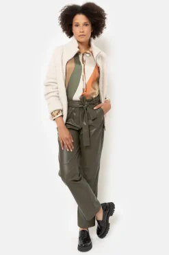 Fashion Kaki Gestreepte Blouse Met Lange Mouwen Dames Blouses