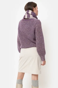 New Korte Beige A-Lijn Rok In Ribfluweel Dames Rokken