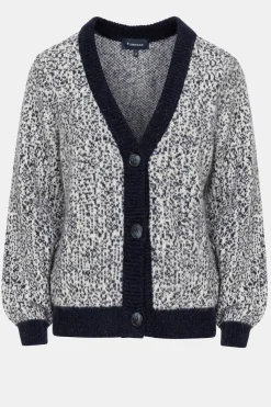 Sale Korte Beige Cardigan Met Effen Boorden Dames Truien & Cardigans
