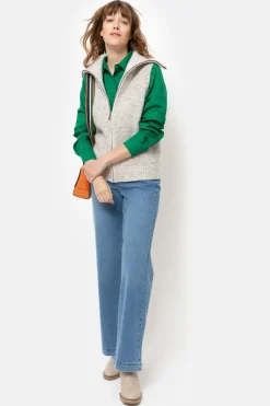 Sale Korte Cardigan Zonder Mouwen En Met Rits Dames Truien & Cardigans