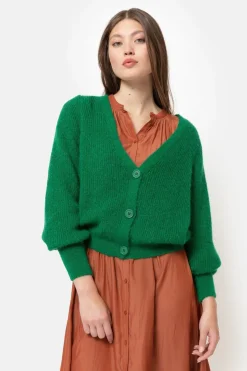 Flash Sale Korte E Cardigan Met V-Hals En Knopen Dames Truien & Cardigans