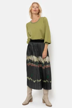Best Korte Groene Pull Met Boothals En Pofmouw Dames Truien & Cardigans