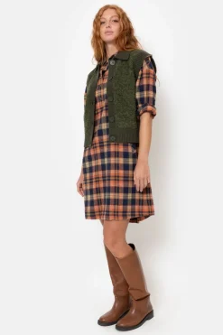 Cheap Korte Mouwloze Cardigan Met Grote Knopen Dames Truien & Cardigans