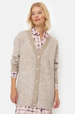 Online Lange Cardigan Met Knopen En Lange Mouw Dames Truien & Cardigans