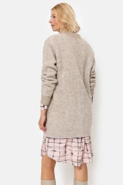 Online Lange Cardigan Met Knopen En Lange Mouw Dames Truien & Cardigans
