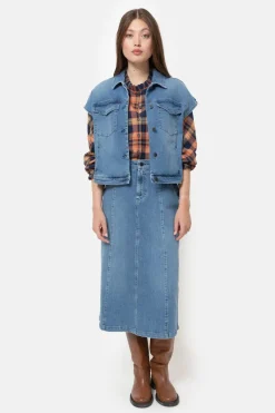 Discount Lange E Jeansrok Met A-Lijn Dames Rokken