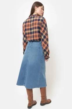Discount Lange E Jeansrok Met A-Lijn Dames Rokken