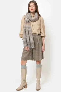 Hot Licht E Blouse Met Franjes En Broderie Dames Blouses