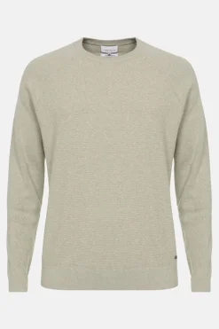 Clearance Licht Kaki Trui Met Reliefsteek En Lange Mouwen Heren Sweaters & Cardigans