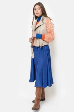 New Licht Mouwloos Jack Met Lederlook Dames Jassen & Blazers