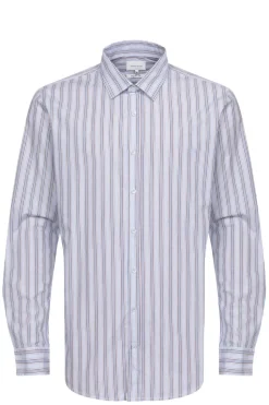 Flash Sale Licht Regular Fit Hemd Met Witte Strepen Heren Hemden
