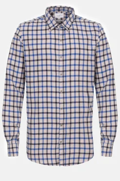 Flash Sale Lichtbeige Slim Fit Overhemd Met E Ruiten Heren Hemden