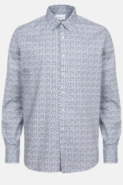 Hot Lichtgrijs Slim Fit Hemd Met E Bloemenprint Heren Hemden