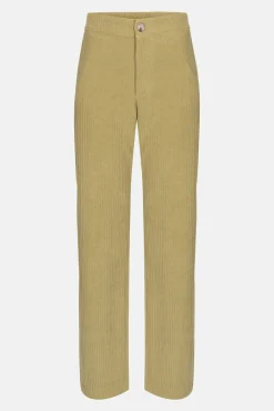Store Mosgroene Loose Fit Broek Met Rechte Pijpen Dames Broeken & Jeans