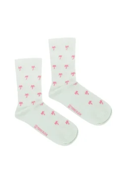 Shop Munt E Dames Sokken Met Roze Microprint Dames Accessoires