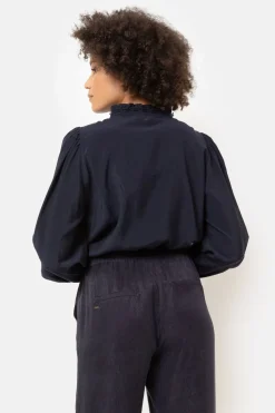 Shop Navy E Broek Met Losse, Rechte Broekspijpen Dames Broeken & Jeans