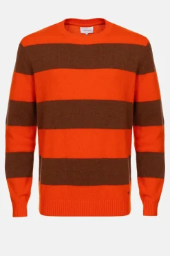 Best Oranje Gestreepte Trui Met Ronde Hals Heren Sweaters & Cardigans