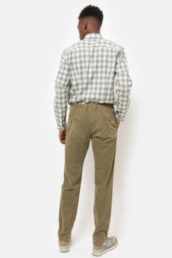 Outlet Slim Fit Mannenhemd Met Ecru En E Ruiten Heren Hemden