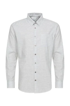 Flash Sale Slim Fit Mannenhemd Met Grijze Ruitjes Heren Hemden