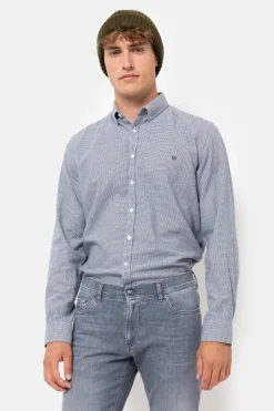 New Wit En Donker Geruit Slim Fit Mannenhemd Heren Hemden