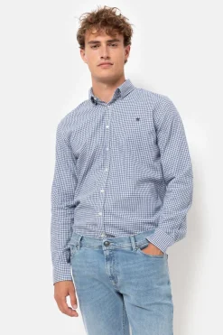 Best Sale Wit Geruit Regular Fit Hemd Voor Mannen Heren Hemden