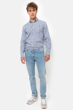 Best Sale Wit Geruit Regular Fit Hemd Voor Mannen Heren Hemden