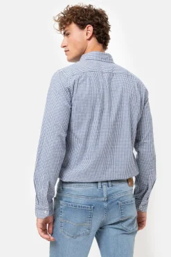 Best Sale Wit Geruit Regular Fit Hemd Voor Mannen Heren Hemden