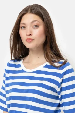 Flash Sale Wit Gestreept T-Shirt Met Kort Mouwen Dames T-Shirts & Tops