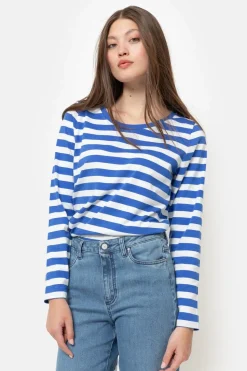 Shop Wit Gestreept T-Shirt Met Lange Mouwen Dames T-Shirts & Tops