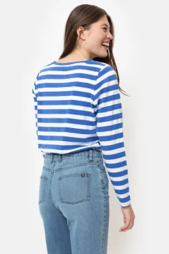 Shop Wit Gestreept T-Shirt Met Lange Mouwen Dames T-Shirts & Tops