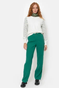 Shop Witte Pull Met Lange Semitransparante Mouwen Dames Truien & Cardigans